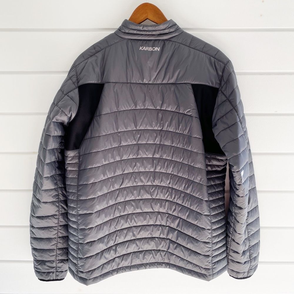 Karbon Men's Quest II Ultralight Puffer Jacket In Grey and Black Size XL - Picture 2 of 13
